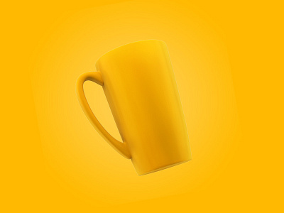 Lipton Cup TEA 3d clean cup icon lipton lowpoly modeling product simple tea yellow