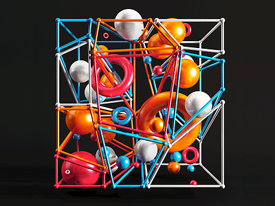 COMPOSITIONS. v3 3d abstract c4d cinema 4d composition icon kandinsky