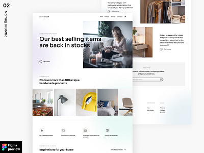 🌅 Morning UI Coffee - #002 2020 2020 trend bold design clean homepage ecommerce furniture furniture store hand made products hero image home decoration homedecor homepage landing page minimal minimalism oliverdul product page shop