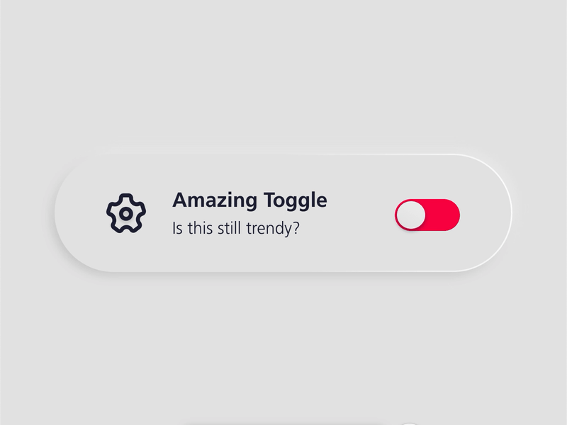 Neumorphism Toggle-Switch 2020 trends settings settings ui toggle switch ui ui design user interface ux uxdesign