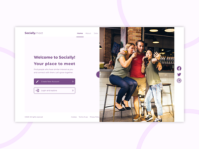 Socially : Website Landing Page