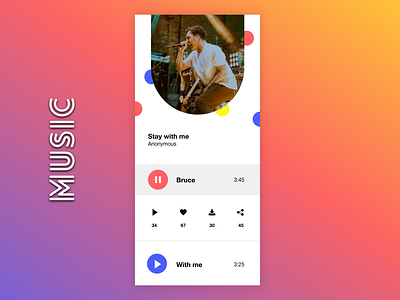 Music Player UI adobe adobe xd adobexd android app design graphic design illustration ios 10 music music album music app music app ui music art ux