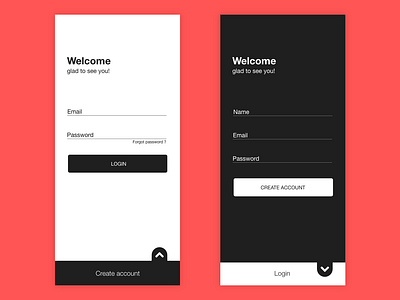 Login Signup UI design