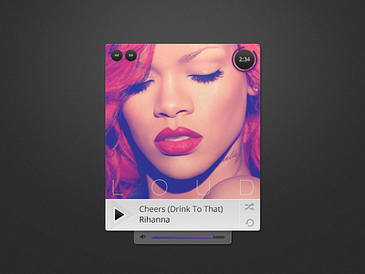 Slick Music Player album eli eliwilliamson mojotech music play player repeat rihanna shuffle skip stop time volume