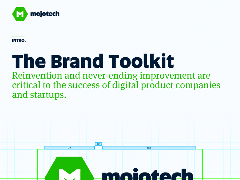 MojoTech - Brand Toolkit - Online Style Guide brand colors exploration logo style guide styles type