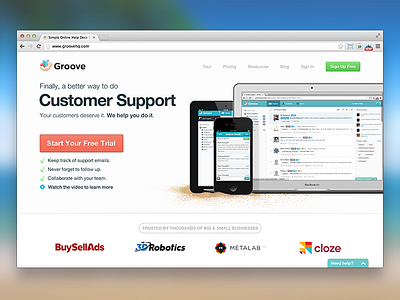 Groove Landing Page