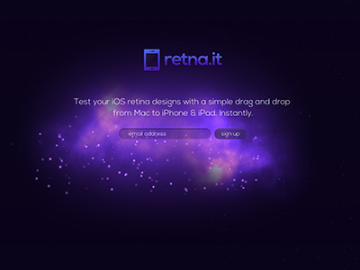 retna.it - Coming soon page app icon interface ios lighting retina test ui