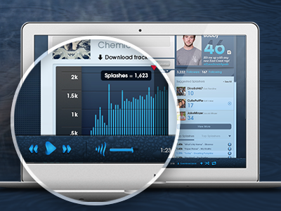Splash.FM - HTML 5 Branded Audio Player Concept