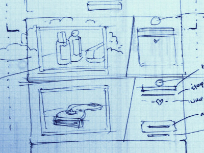 "Daily Deal" App - Concept Sketch app blueprint concept drawing illustration retail sketch ui wireframe