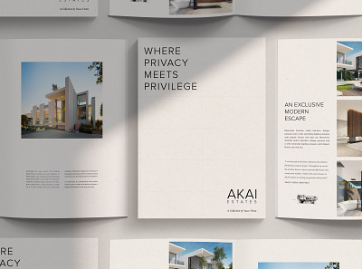 AKAI Estates branding print realestate website