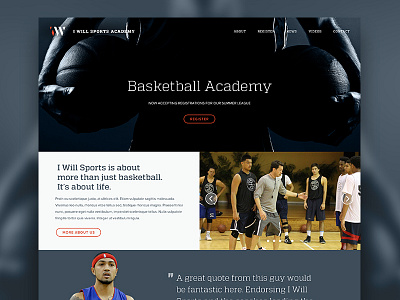 I Will Website basketball branding sketch.app sports