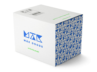 MAK Shipping Box art supplies box make squares triangles