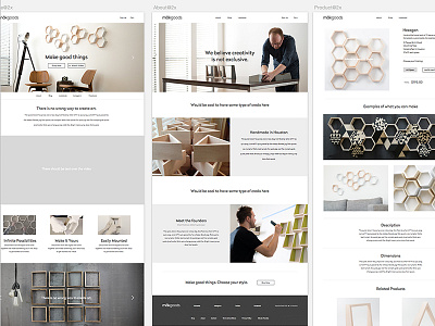 makgoods pages ecommerce product startup website wood