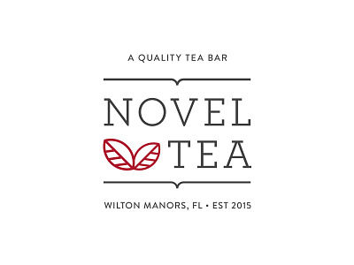 Novel Tea Logo Final book leaf logo tea