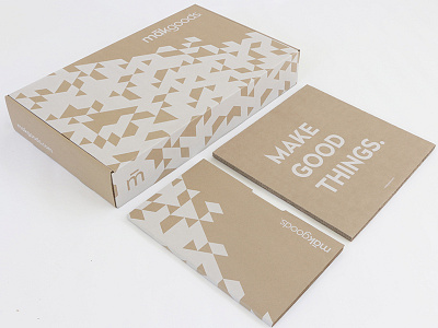 makgoods packaging kraft logo package design pattern shapes white