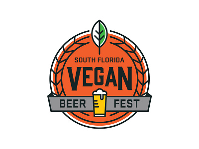 Vegan Beer Fest Color badge beer vegan