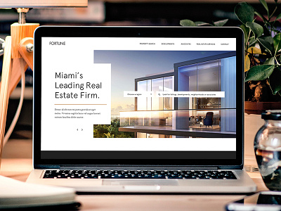 Fortune Website miami modern real estate website