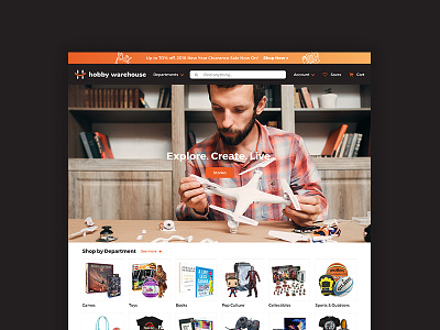 Hobby Warehouse Ecommerce Website Design ecommerce hobby website