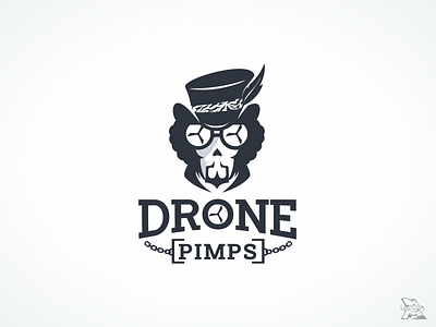 logo drone pimps art brand character design draw elesense graphic illustration logoinspirations logotype vector