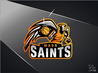 logo mass saints angel character draw elesense illustration logo logoinspirations player saint team vector wings