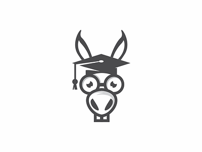 donkey concept animal art character design donkey draw elesense graduation illustration logoinspirations smart vector