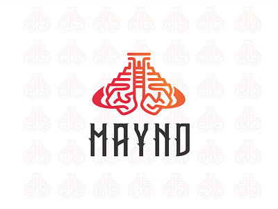 Logo Maynd !!! art brain design draw illustration image logo logoinspirations mayan new popular pyramid