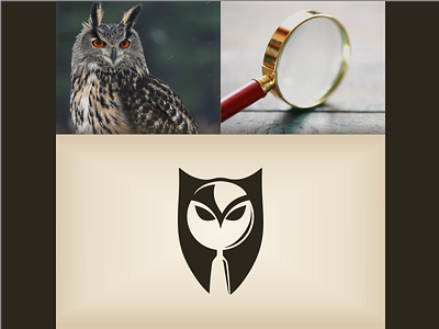 Logo owl, magnifying glass art brand company design digitalart draw illustration illustrator logo logoinspirations popular trend