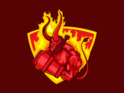 Hellboy !!! art brand branding character creative design digitalart draw elesense graphic hellboy icon illustration illustrator image logo logoinspirations logotype movie vector