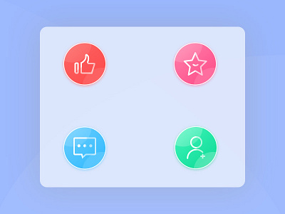 四个质感的小图标 icon icon a day ps ui 渐变 素材 视觉设计 设计 质感