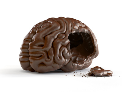 CGI Chocolate Brain advertising cgi product still life