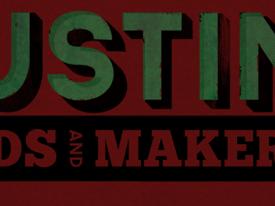 Goods & Makers lettering photoshop texture typography wip