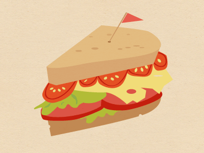 Tiny Sandwich food habitat for humanity icon illustration map sandwich vector