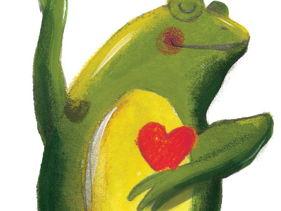 Froggy Heart frog illustration valentine