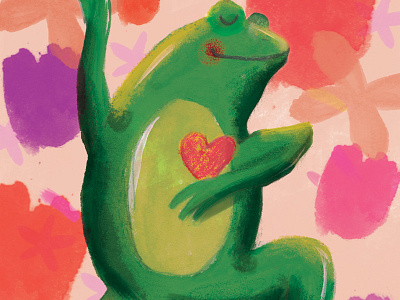 Froggy Valentine frog illustration valentine