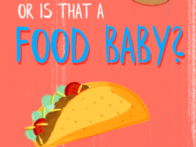 Food Baby photoshop texture typography illustration