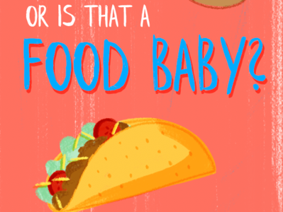 Food Baby illustration photoshop texture typography