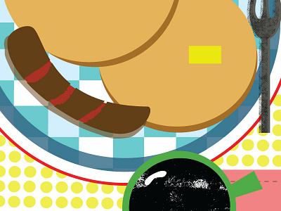 Breakfast Table WIP breakfast illustration vector wip