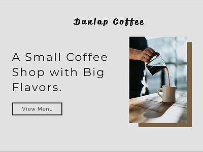 Dunlap Coffee akron design mockup ui ux web