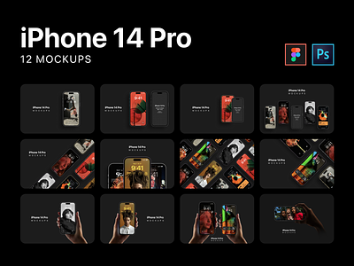 iPhone 14 Pro Mockups design iphone14promockup prototype template ui