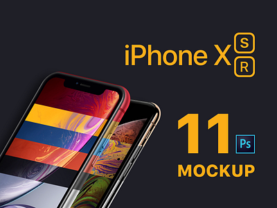 New 2018 iPhones Mockup “iPhone XS and iPhone XR” app apple colors design download ios ios11 iphone iphone xs iphone xs max kit mockups photoshop psd template ui ui kit