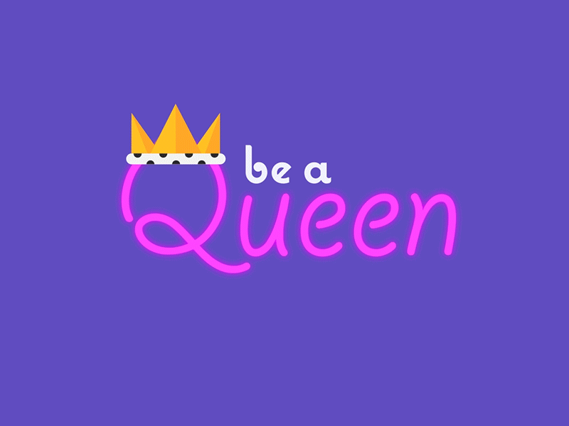 Day 09_Be a Queen animation challenge crown daily drag queen illustraion queen queen bee queer royal royality rupauls drag race