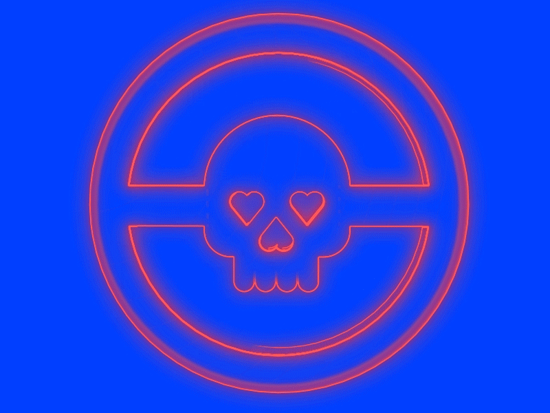 Day 19_Stupid Love 2danimation 3d 3d typography animated gif challenge daily lady gaga mad max music neon retro skull social media song stupid love track videogame