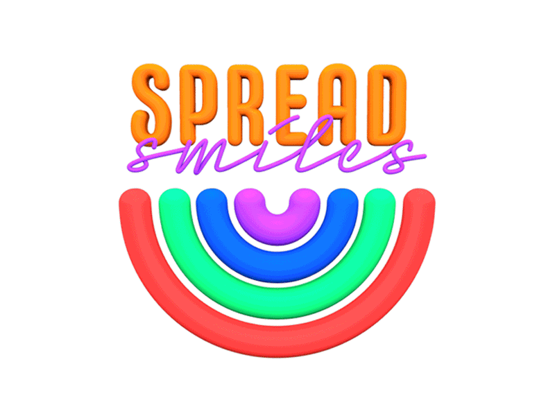 Spread Smiles 3d 3d animation animation cinema4d color happy illustration joy pride rainbow smile smiley