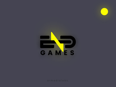 End Games Logo 3d games gaming gaminglogo glow glowing light logo minimal yellow