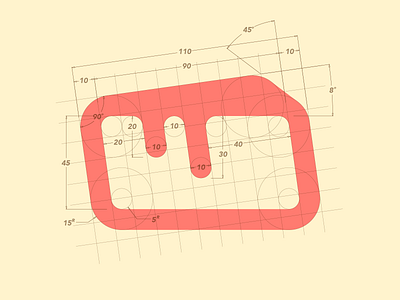 Cake R1 [Grid] angles cake cream dimensions drips geometry grid measurements metric precision radius slice strawberry