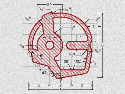 Robo Squad Dimensioned Logo V2 fractions geometry grid helmut logo measuring ocd robo robot square