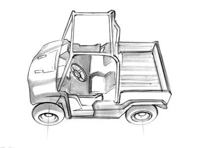 Scoot design industrial sketch