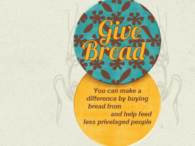 "Give Bread" button web design