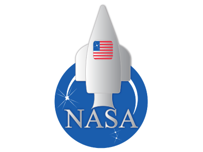 Logo american flag illustrator nasa rocket vector logo