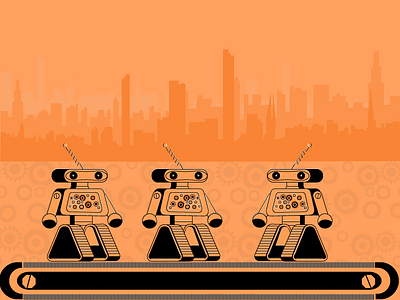 Robo World machine world robot vector